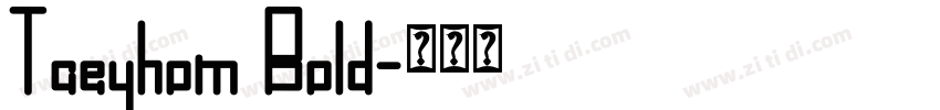 Taeyhom Bold字体转换